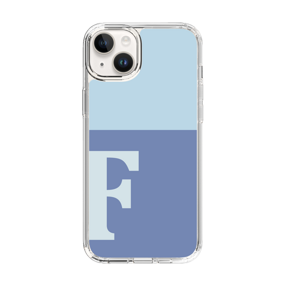 Slim Protection Case［ Original - initial two tone - F blue ］