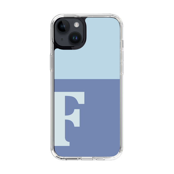 Slim Protection Case［ Original - initial two tone - F blue ］