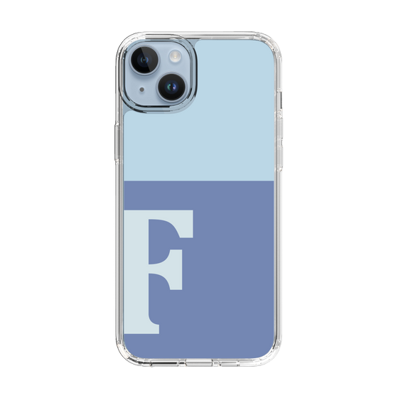 Slim Protection Case［ Original - initial two tone - F blue ］