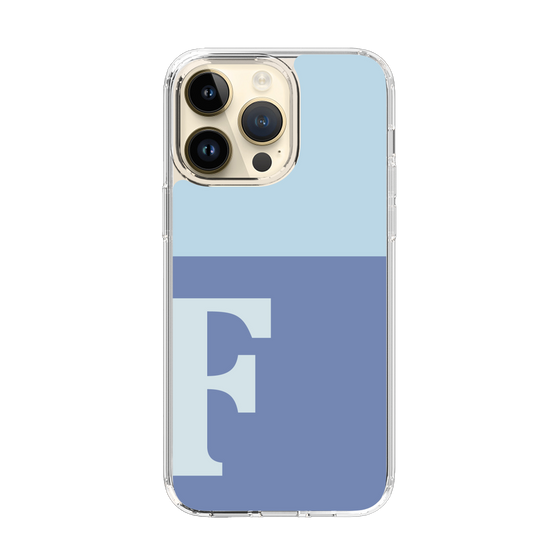 Slim Protection Case［ Original - initial two tone - F blue ］