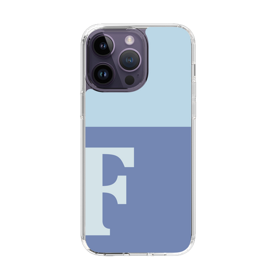 Slim Protection Case［ Original - initial two tone - F blue ］
