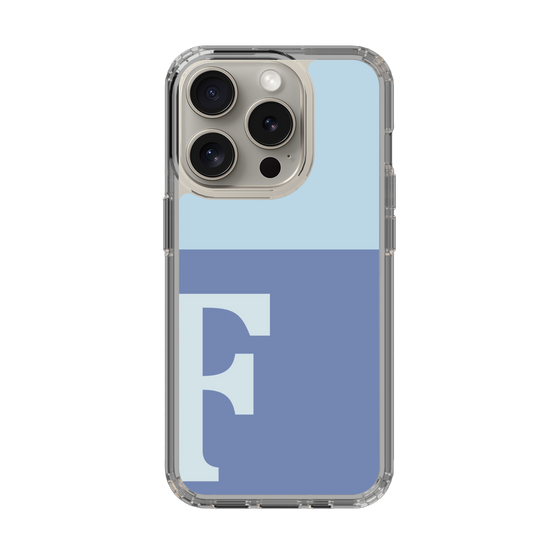 Slim Protection Case［ Original - initial two tone - F blue ］