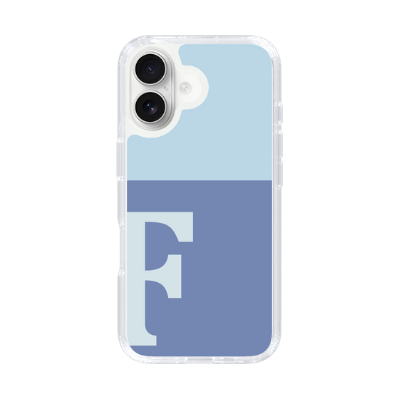Slim Protection Case［ オリジナル - initial two tone - F blue ］