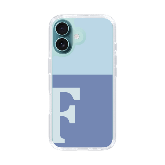 Slim Protection Case［ オリジナル - initial two tone - F blue ］