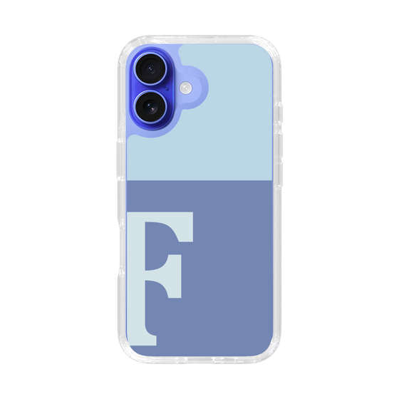 Slim Protection Case［ オリジナル - initial two tone - F blue ］