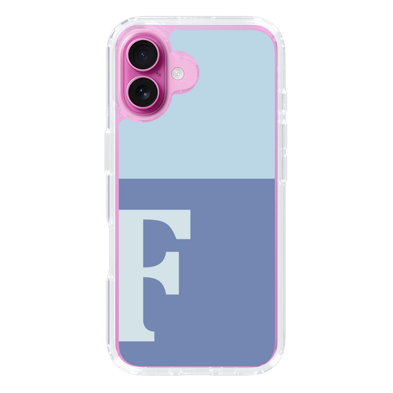 Slim Protection Case［ オリジナル - initial two tone - F blue ］