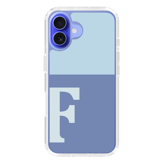 Slim Protection Case［ オリジナル - initial two tone - F blue ］
