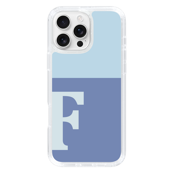 Slim Protection Case［ オリジナル - initial two tone - F blue ］
