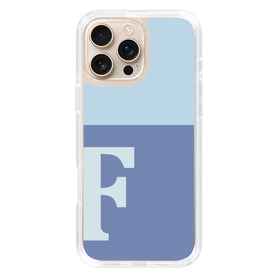 Slim Protection Case［ オリジナル - initial two tone - F blue ］