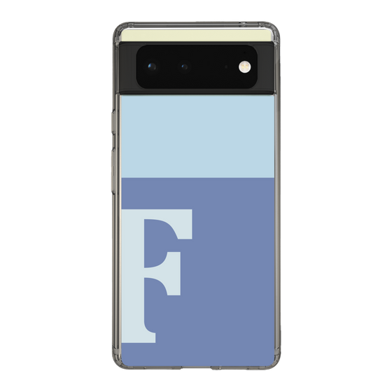 Slim Protection Case［ Original - initial two tone - F blue ］