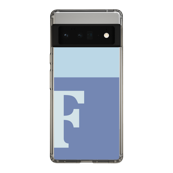 Slim Protection Case［ Original - initial two tone - F blue ］