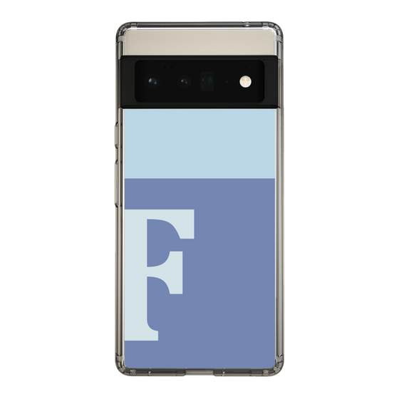 Slim Protection Case［ Original - initial two tone - F blue ］