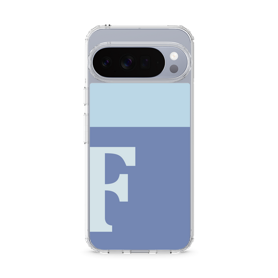 Slim Protection Case［ Original - initial two tone - F blue ］