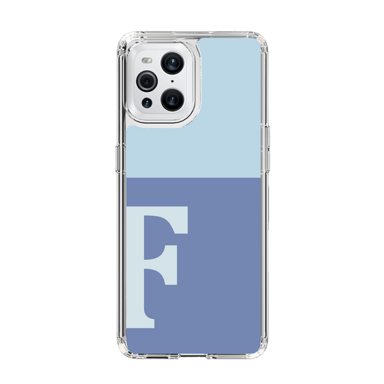 Slim Protection Case［ Original - initial two tone - F blue ］