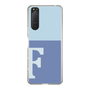 Slim Protection Case［ Original - initial two tone - F blue ］