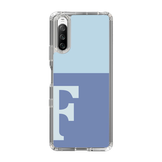Slim Protection Case［ Original - initial two tone - F blue ］