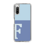 Slim Protection Case［ Original - initial two tone - F blue ］