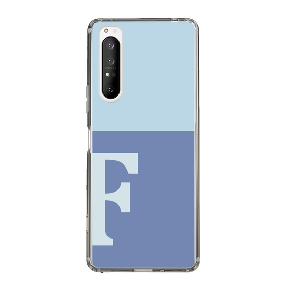Slim Protection Case［ Original - initial two tone - F blue ］