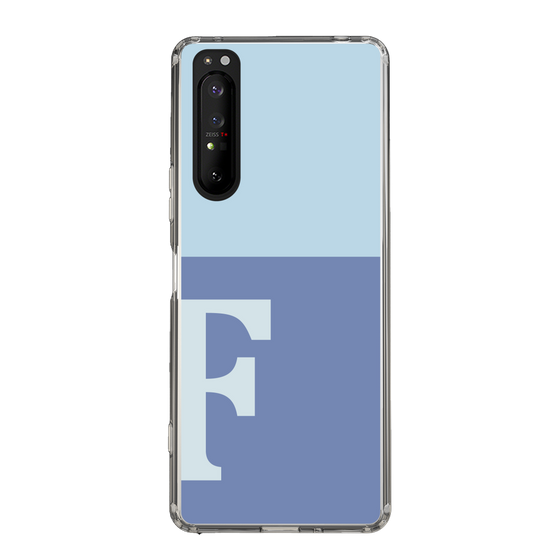 Slim Protection Case［ Original - initial two tone - F blue ］