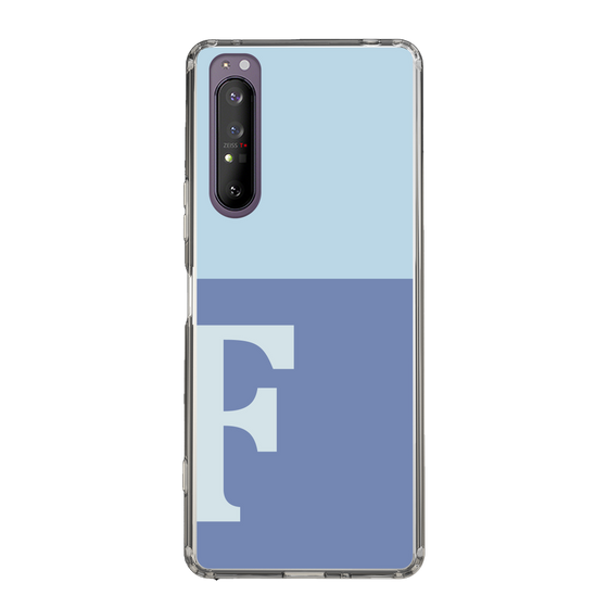 Slim Protection Case［ Original - initial two tone - F blue ］