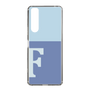 Slim Protection Case［ Original - initial two tone - F blue ］