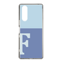 Slim Protection Case［ Original - initial two tone - F blue ］