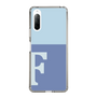 Slim Protection Case［ Original - initial two tone - F blue ］