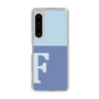 Slim Protection Case［ Original - initial two tone - F blue ］