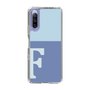 Slim Protection Case［ Original - initial two tone - F blue ］