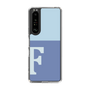 Slim Protection Case［ Original - initial two tone - F blue ］