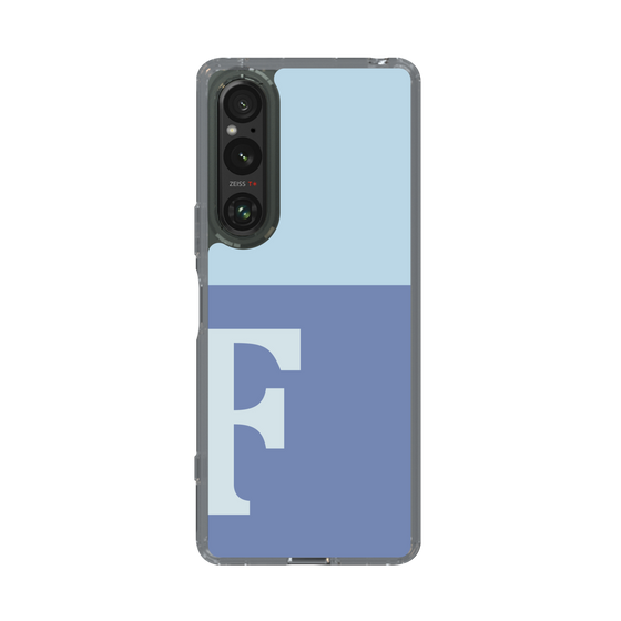 Slim Protection Case［ Original - initial two tone - F blue ］