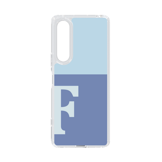 Slim Protection Case［ Original - initial two tone - F blue ］