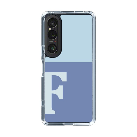 Slim Protection Case［ Original - initial two tone - F blue ］