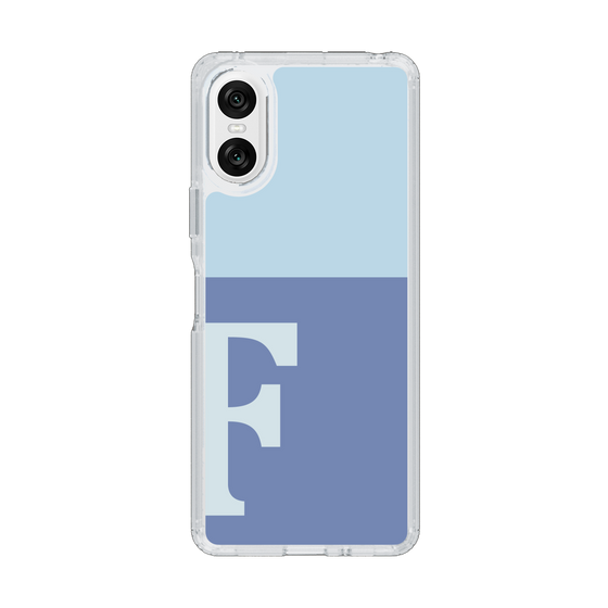 Slim Protection Case［ Original - initial two tone - F blue ］