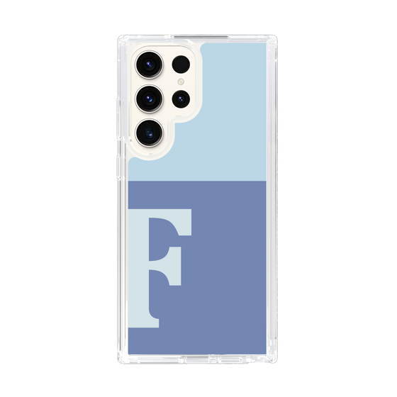 Slim Protection Case［ Original - initial two tone - F blue ］