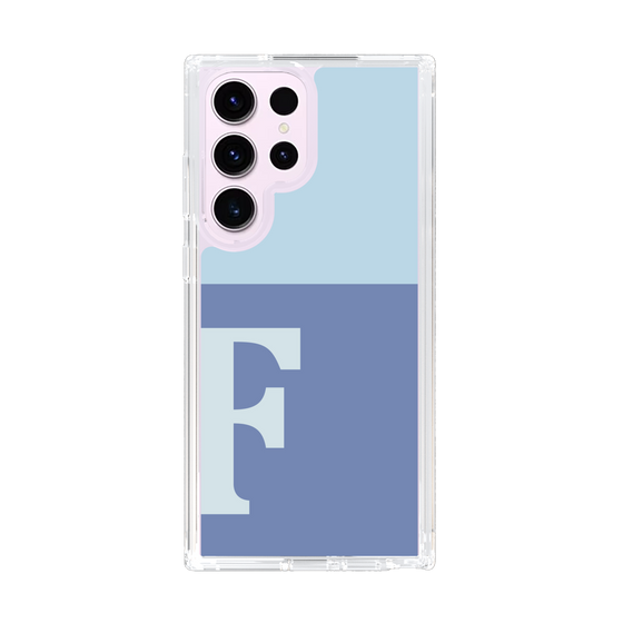 Slim Protection Case［ Original - initial two tone - F blue ］