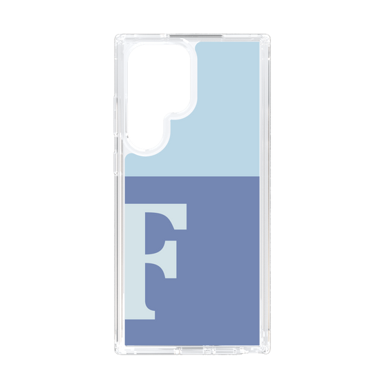 Slim Protection Case［ Original - initial two tone - F blue ］