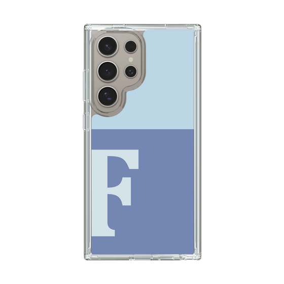 Slim Protection Case［ Original - initial two tone - F blue ］
