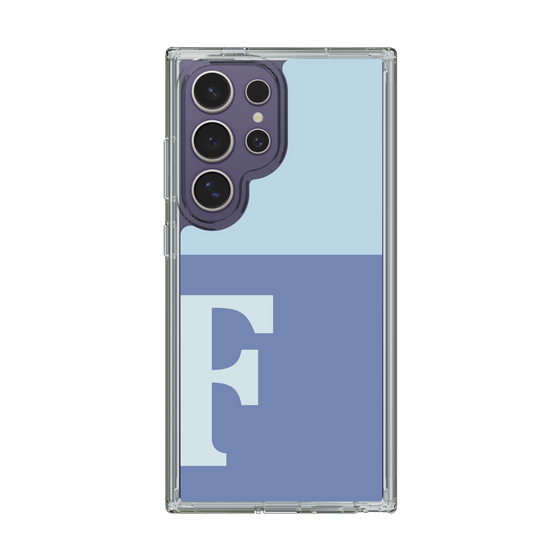 Slim Protection Case［ Original - initial two tone - F blue ］