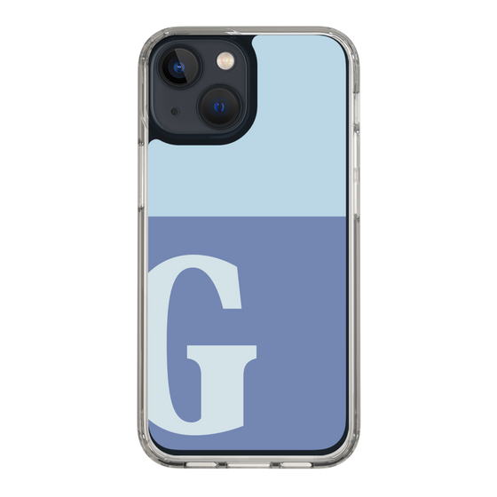 Slim Protection Case［ Original - initial two tone - G blue ］