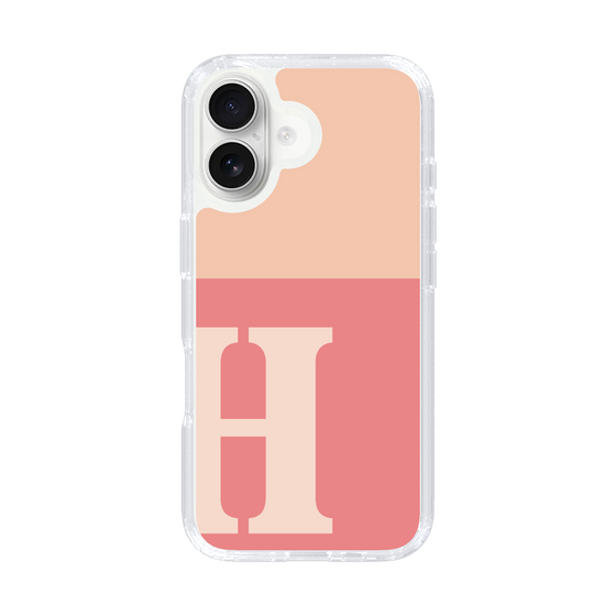 Slim Protection Case［ オリジナル - initial two tone - H pink ］
