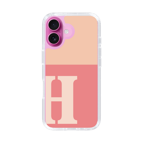 Slim Protection Case［ オリジナル - initial two tone - H pink ］