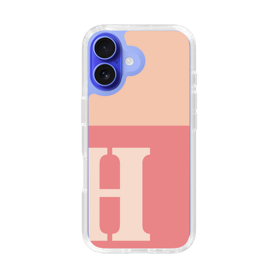 Slim Protection Case［ オリジナル - initial two tone - H pink ］
