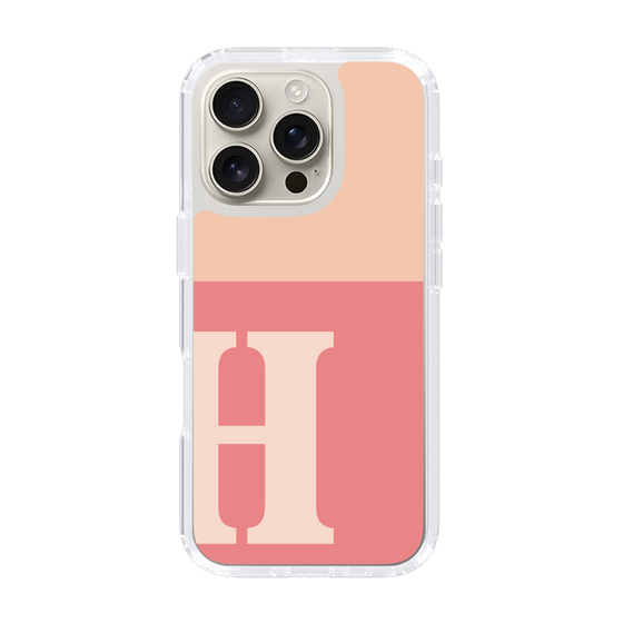 Slim Protection Case［ オリジナル - initial two tone - H pink ］