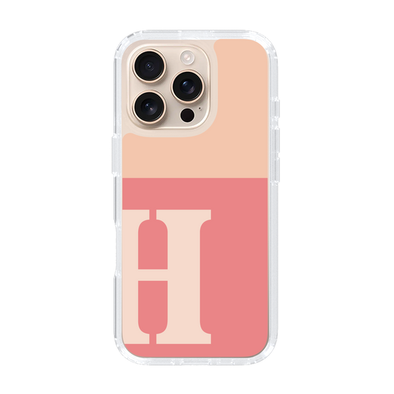 Slim Protection Case［ オリジナル - initial two tone - H pink ］