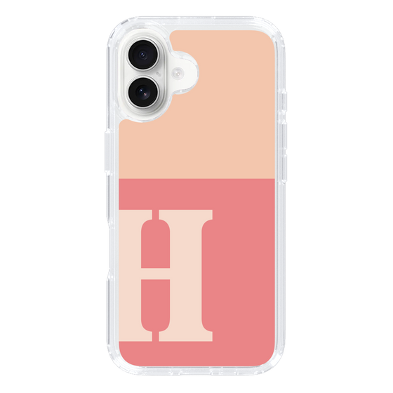 Slim Protection Case［ オリジナル - initial two tone - H pink ］
