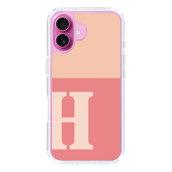 Slim Protection Case［ オリジナル - initial two tone - H pink ］