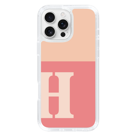 Slim Protection Case［ オリジナル - initial two tone - H pink ］