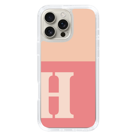 Slim Protection Case［ オリジナル - initial two tone - H pink ］