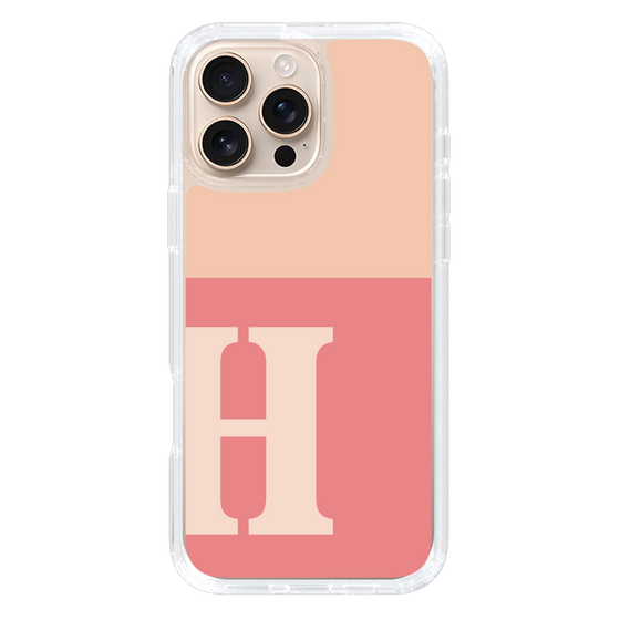 Slim Protection Case［ オリジナル - initial two tone - H pink ］